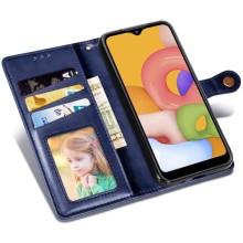 Шкіряний чохол книжка GETMAN Gallant (PU) для Motorola Moto E40 – Синій