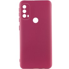 Чехол Silicone Cover Lakshmi Full Camera (A) для Motorola Moto E40 (Бордовый)