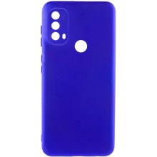 Чехол Silicone Cover Lakshmi Full Camera (A) для Motorola Moto E40 (Синий)