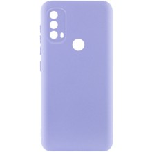 Чехол Silicone Cover Lakshmi Full Camera (A) для Motorola Moto E40 (Сиреневый)