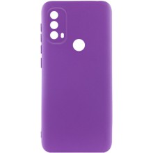 Чехол Silicone Cover Lakshmi Full Camera (A) для Motorola Moto E40 (Фиолетовый)