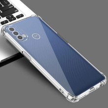 TPU чохол GETMAN Ease logo посилені кути Full Camera для Motorola Moto E40 / E30 – Прозорий