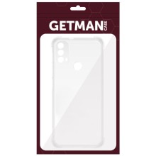 TPU чохол GETMAN Ease logo посилені кути Full Camera для Motorola Moto E40 / E30 – Прозорий