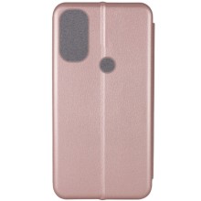 Кожаный чехол-книжка Classy для Motorola Moto E40 – Rose Gold