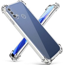 TPU чохол GETMAN Ease logo посилені кути Full Camera для Motorola Moto E40 / E30 – Прозорий