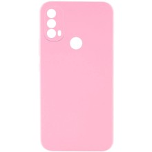 Чехол TPU GETMAN Liquid Silk Full Camera для Motorola Moto E40 – Розовый