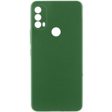Чехол TPU GETMAN Liquid Silk Full Camera для Motorola Moto E40 – Зеленый