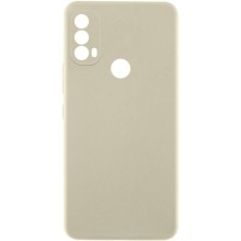 Чехол TPU GETMAN Liquid Silk Full Camera для Motorola Moto E40 – Песочный