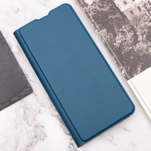 Шкіряний чохол-книжка GETMAN Elegant (PU) для Motorola Moto E40 – Синій