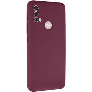 Чехол Silicone Cover Lakshmi Full Camera (AAA) для Motorola Moto E40 – Бордовый