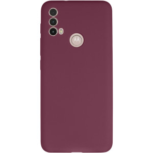 Чехол Silicone Cover Lakshmi Full Camera (AAA) для Motorola Moto E40 – Бордовый