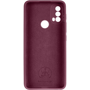 Чехол Silicone Cover Lakshmi Full Camera (AAA) для Motorola Moto E40 – Бордовый