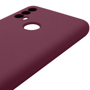 Чехол Silicone Cover Lakshmi Full Camera (AAA) для Motorola Moto E40 – Бордовый