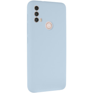 Чехол Silicone Cover Lakshmi Full Camera (AAA) для Motorola Moto E40 – Голубой