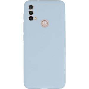 Чехол Silicone Cover Lakshmi Full Camera (AAA) для Motorola Moto E40 – Голубой