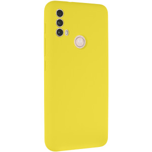 Чехол Silicone Cover Lakshmi Full Camera (AAA) для Motorola Moto E40 – Желтый