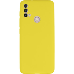 Чехол Silicone Cover Lakshmi Full Camera (AAA) для Motorola Moto E40 – Желтый