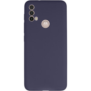Чехол Silicone Cover Lakshmi Full Camera (AAA) для Motorola Moto E40 – Темно-синий