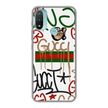 Брендновые Чехлы для Motorola MOTO E40 - (PREMIUMPrint) (Стиль GUUCI)