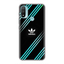 Чехлы Адидас для Motorola MOTO E40 (AlphaPrint) (Адидас с полосами)