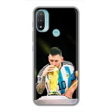 Чехлы для Motorola MOTO E40 (Leo чемпион) (AlphaPrint) (Кубок Месси)