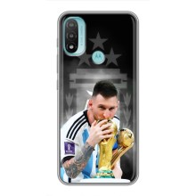 Чехлы для Motorola MOTO E40 (Leo чемпион) (AlphaPrint) (Месси Чемпион)