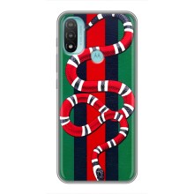 Чехлы ГУЧЧИ для Мото Е40 (AlphaPrint) (Gucci змия)
