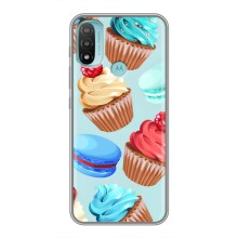 Чехлы с Фруктами для Motorola MOTO E40 (VPrint) (Кексики)