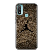 Чехлы для Motorola MOTO E40 - с картинкой JORDAN (AlphaPrint) (Logo Jordan)