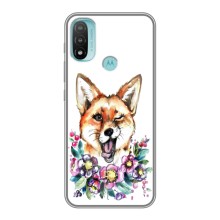 Чехлы с картинкой Лисички для Motorola MOTO E40 (VPrint) (Веселая лисичка)