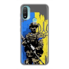 Чехлы с картинкой ЗСУ для Motorola MOTO E40 (AlphaPrint) (АРТ солдат)