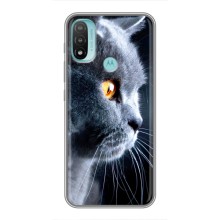 Чехлы с Котиками для Motorola MOTO E40 (VPrint) (Серый Кот)