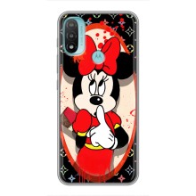 Чехол Disney Mouse Motorola MOTO E40 (PREMIUMPrint) (Минни Маус ЛВ)