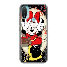Чехол Disney Mouse Motorola MOTO E40 (PREMIUMPrint) (Минни peace)