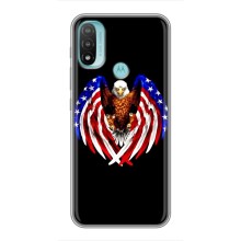 Чохол Прапор USA для Motorola MOTO E40 (Крила США)