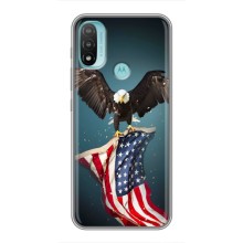 Чохол Прапор USA для Motorola MOTO E40 (Орел і прапор)