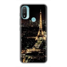 Чехол Эйфелева Башня для Motorola MOTO E40 - (AlphaPrint) (Ночной Париж)