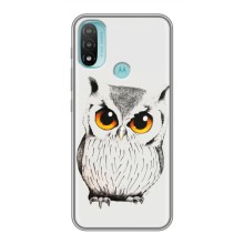 Чехол с птицами на Motorola MOTO E40 (VPrint) (Милая Сова)