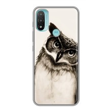 Чехол с птицами на Motorola MOTO E40 (VPrint) (Сова)