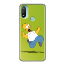 Чехол с Симпсонами для Motorola MOTO E40 (VPrint) (Гомер Симпсон)