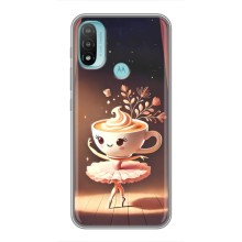 Чехол с мемом Тралалело тралала на Motorola MOTO E40 (Балерина капучина)