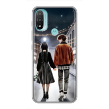 Чехол с дизайном Венздей 2 на Motorola MOTO E40 – Уэнсдей и Тайлер