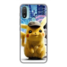 Чехол с Пикачу на Motorola MOTO E40 (Пикачу в городе)