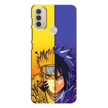 Купить Чехлы на телефон с принтом Anime для Моторола Мото Е40 (Naruto Vs Sasuke)