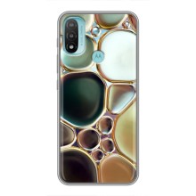 Мраморный чехол на Motorola MOTO E40 (VPrint) (Радужный Мрамор)