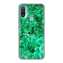 Мраморный чехол на Motorola MOTO E40 (VPrint) (Салатный Мрамор)