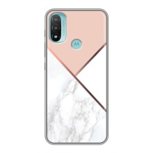 Мраморный чехол на Motorola MOTO E40 (VPrint) (Тройной мрамор)