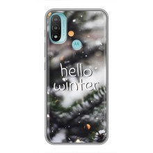 Новогодние, Праздничные Чехлы для Motorola MOTO E40 - 2024 год (Hello winter)