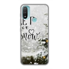Новогодние, Праздничные Чехлы для Motorola MOTO E40 - 2024 год (Let it snow)