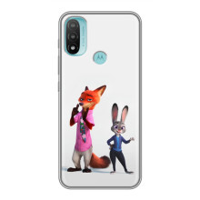 Силіконовий чохол з принтом Зоотрополіс для Motorola MOTO E40 – Джуді і Нік